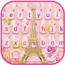 Gold Pink Tower Klavye Arkapla APK