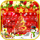 Gold Red Christmas Teclado APK