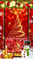 الكيبورد Gold Red Christmas الملصق