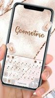 Tema Keyboard Gold Rose Geomet Cartaz