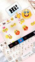 Tema Keyboard Gold Rose Geomet imagem de tela 2