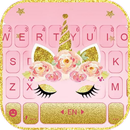Gold Shinny Unicorn Keyboard T APK