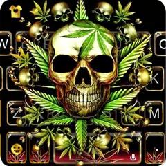Gold Weed Skull Theme APK download