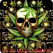 Gold Weed Skull 키보드 백그라운드