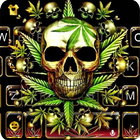 Icona Gold Weed Skull