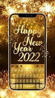 الكيبورد Gold 2022 New Year الملصق