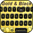 最新版、クールな Goldandblack のテーマキーボー