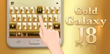 Gold Galaxy S7 J8 Tastaturthem