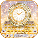 Fundo do Teclado Gold Glitter  APK