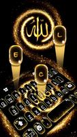 Tema Keyboard Golden Allah imagem de tela 1