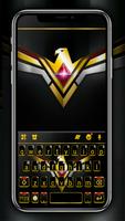 خلفية الكيبورد Golden Black Ea الملصق