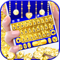Golden Glitter Keyboard Theme