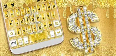 Tema Keyboard Golden Dollar Dr