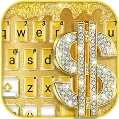 Golden Dollar Drops Keyboard T Icon