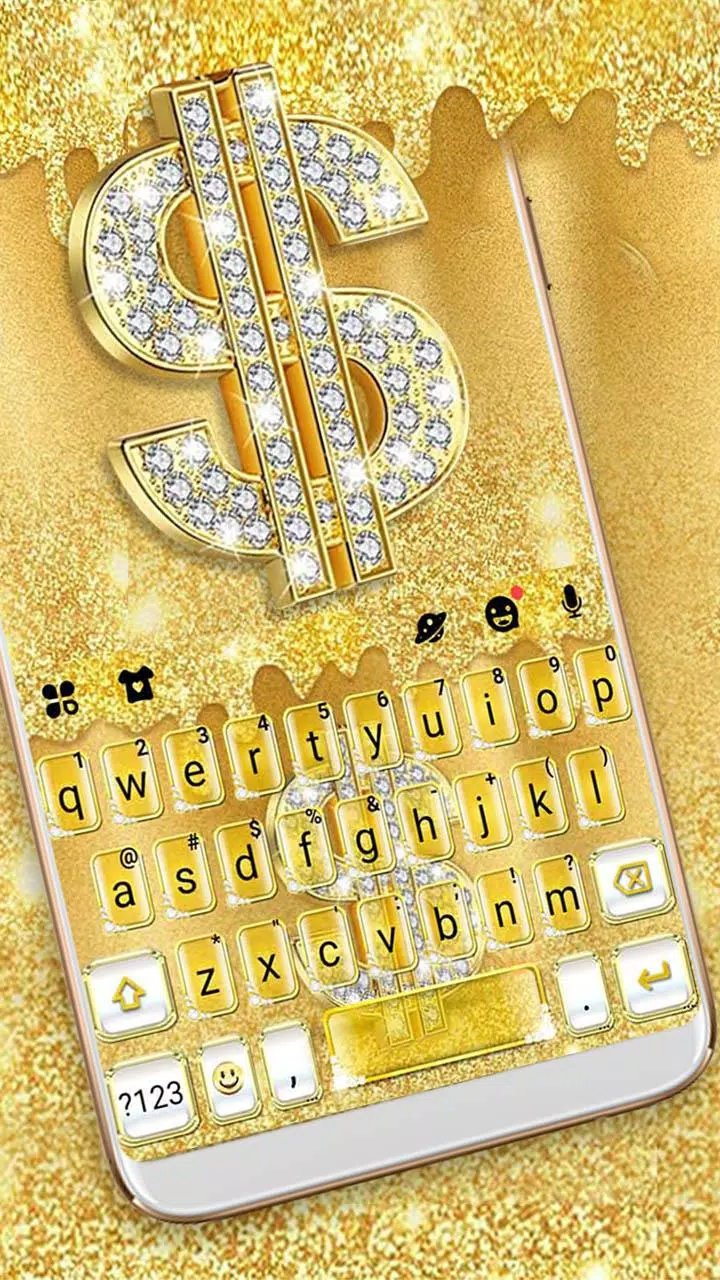 Thème de clavier Golden Dollar APK pour Android Télécharger