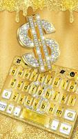 Tema Keyboard Golden Dollar Dr imagem de tela 1