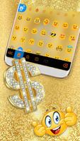 Tema Keyboard Golden Dollar Dr imagem de tela 2