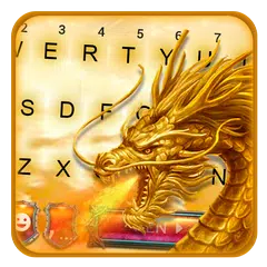 Golden Dragon Flame Keyboard T APK download