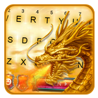 آیکون‌ تم صفحه کليد Golden Dragon Fla