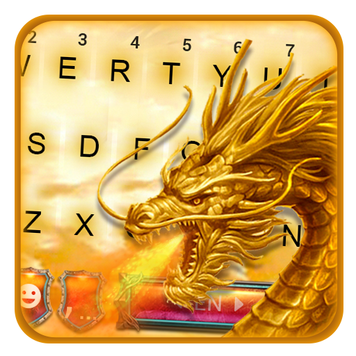 Golden Dragon Flame Keyboard T