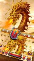 Tema Keyboard Golden Dragon Fl Cartaz