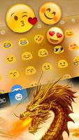 Tema Keyboard Golden Dragon Fl imagem de tela 2