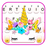 Golden Floral Unicorn icon