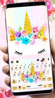 Thème de clavier Golden Floral Affiche