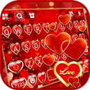 الكيبورد Golden Love Hearts APK