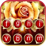 Tema Keyboard Golden Rose