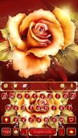 Thème de clavier Golden Rose Affiche