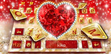 тема Gold Red Lux Heart