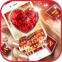 Gold Red Lux Heart Theme APK download