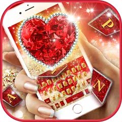 Descargar APK de Gold Red Lux Heart Teclado