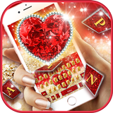 Gold Red Lux Heart Theme آئیکن