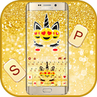 Tema Keyboard Golden Unicorn E ícone