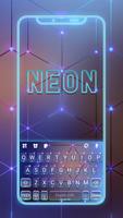 Fond de clavier Glow Neon Tech Affiche
