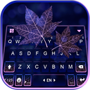 Glow Purple Leaves Keyboard Ba APK
