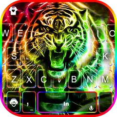 最新版、クールな Glow Tiger のテーマキーボード アプリダウンロード
