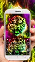 Neon Tiger Keyboard Theme-poster