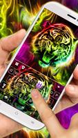 Neon Tiger Keyboard Theme اسکرین شاٹ 1