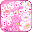 Glamour Pink Flowers Klavye Ar APK