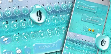 Tema Keyboard Glass Water