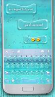 Tema Keyboard Glass Water imagem de tela 1