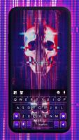 Glitch Skull Head poster