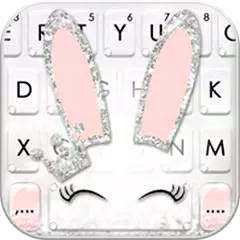 Silver Glitter Bunny Tastatur- APK Herunterladen