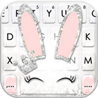 ikon Tema Keyboard Silver Glitter B