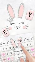 Silver Glitter Bunny Keyboard  اسکرین شاٹ 1