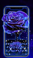 Glitter Blue Rose poster