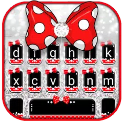 Glitter Bow Polka Dots Tastatu APK Herunterladen